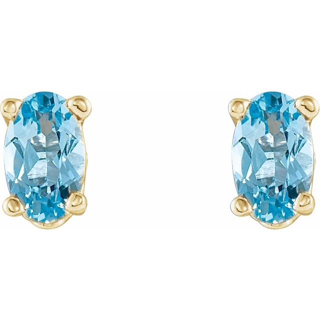 Oval 4-Prong Scroll SettingÂ® Stud Earrings