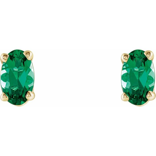 Oval 4-Prong Scroll SettingÂ® Stud Earrings