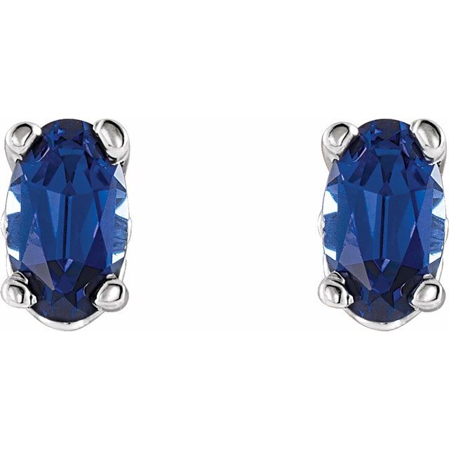 Oval 4-Prong Scroll SettingÂ® Stud Earrings