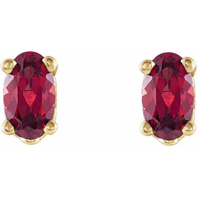 Oval 4-Prong Scroll SettingÂ® Stud Earrings