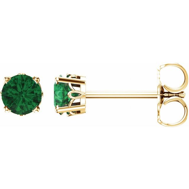 Round 4-Prong Scroll SettingÂ® Stud Earrings