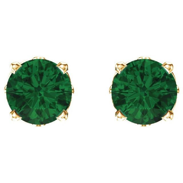 Round 4-Prong Scroll SettingÂ® Stud Earrings