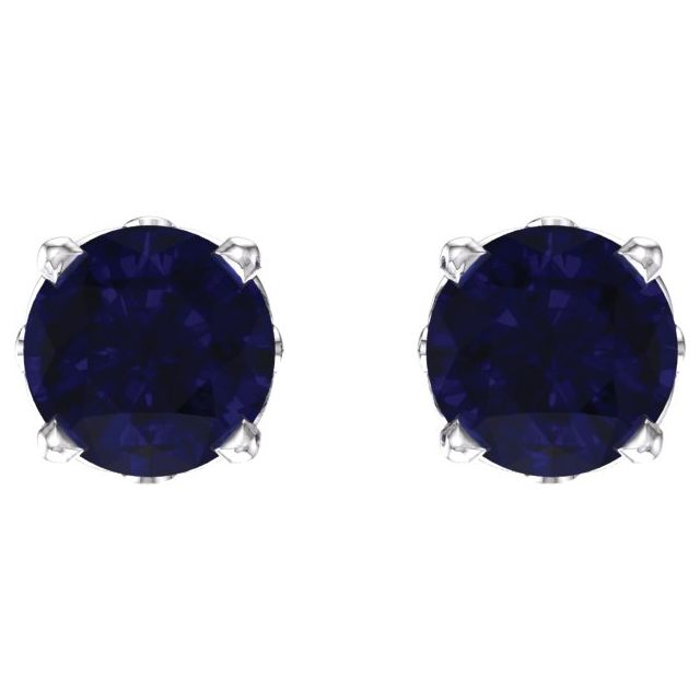 Round 4-Prong Scroll SettingÂ® Stud Earrings