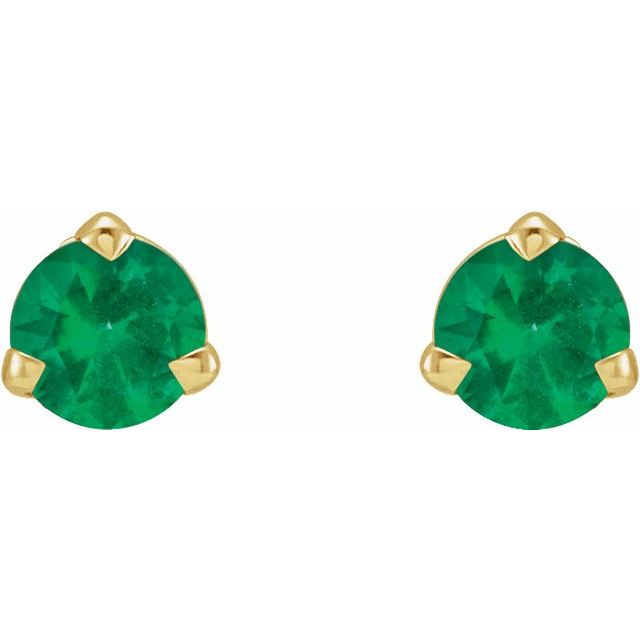 Round 3-Prong Claw Stud Earrings