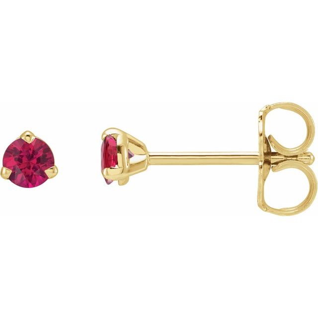 Round 3-Prong Claw Stud Earrings