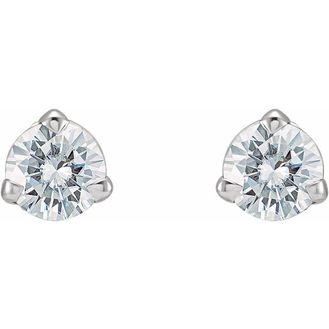 Round 3-Prong Claw Stud Earrings