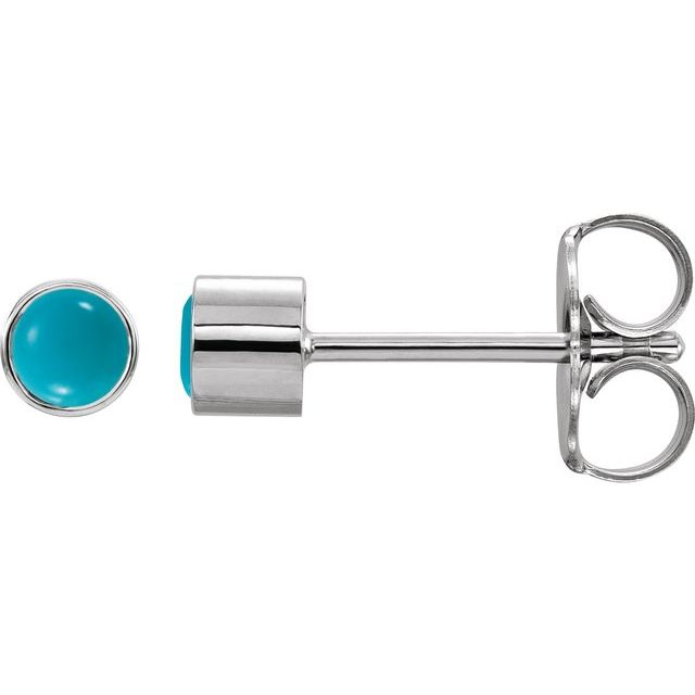 Round Bezel-Set Earrings