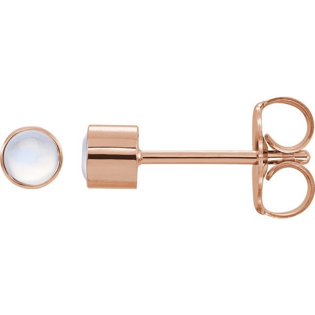 Round Bezel-Set Earrings