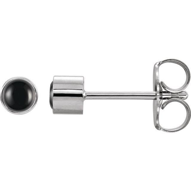 Round Bezel-Set Earrings