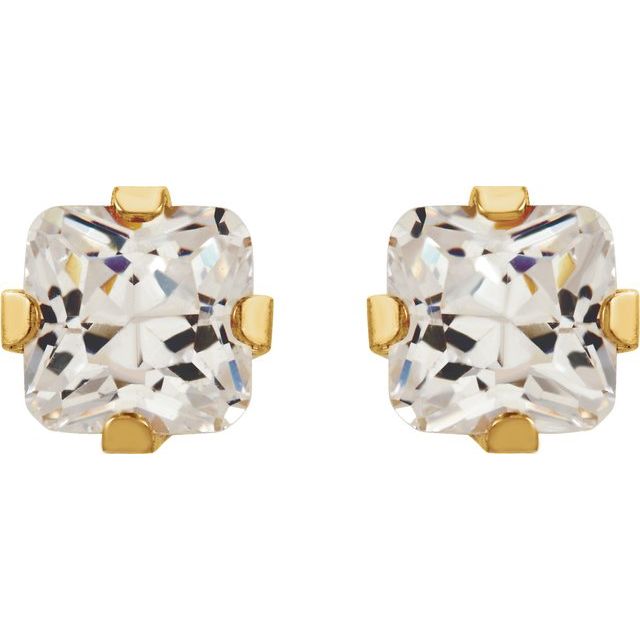 Round 4-Prong InvernessÂ® Piercing Stud Earrings