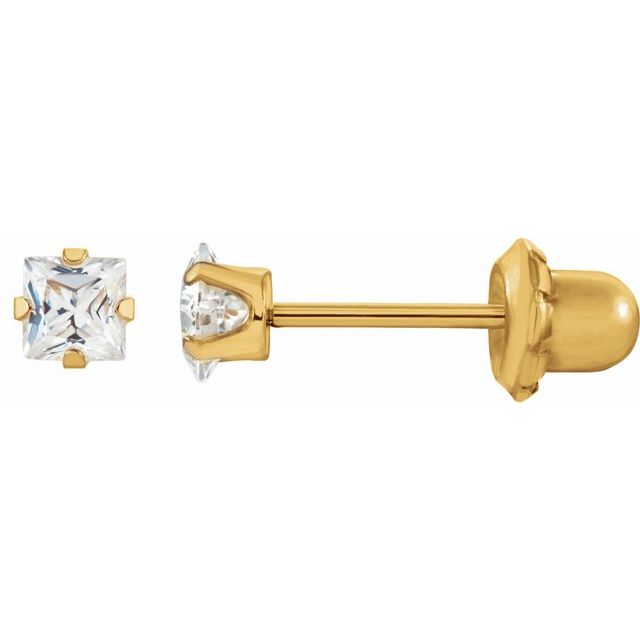 Round 4-Prong InvernessÂ® Piercing Stud Earrings