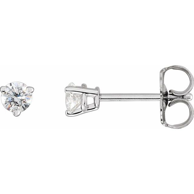 Round 3-Prong Stud Earrings