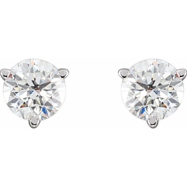 Round 3-Prong Stud Earrings