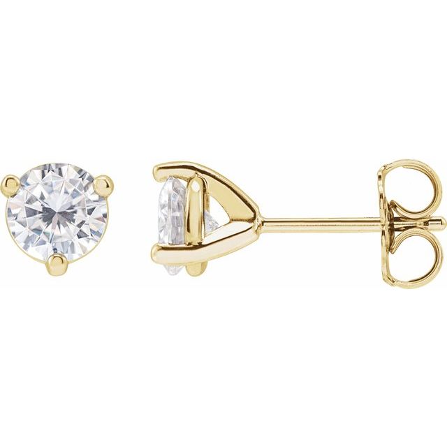 Round 3-Prong Stuller Moissaniteâ„¢ Stud Earrings