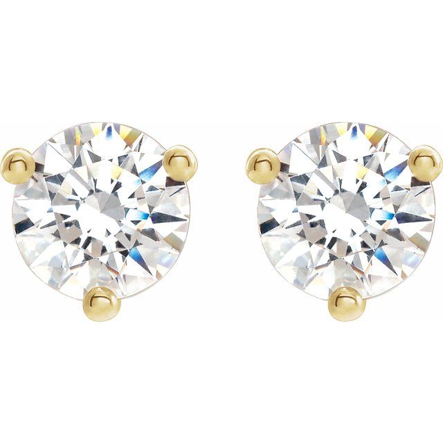 Round 3-Prong Stuller Moissaniteâ„¢ Stud Earrings