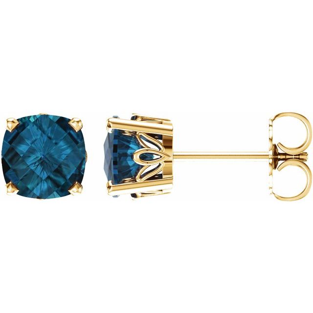 Cushion 4-Prong Scroll SettingÂ® Stud Earrings