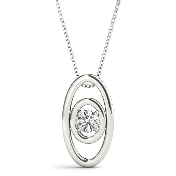 0.1CT Round Diamond Solitaire Pendant