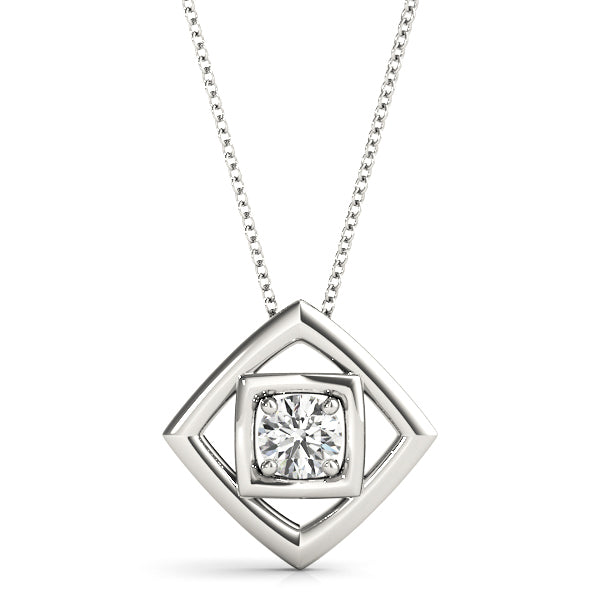 0.35 CT Round Diamond Solitaire Pendant