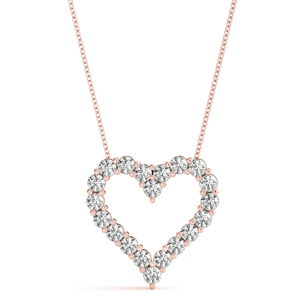 14K Rose Gold Diamond Fashion Pendant