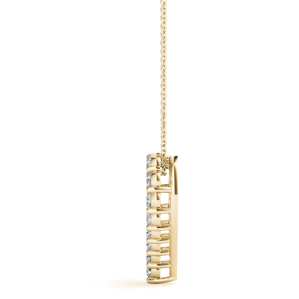 14K Yellow Gold Diamond Fashion Pendant