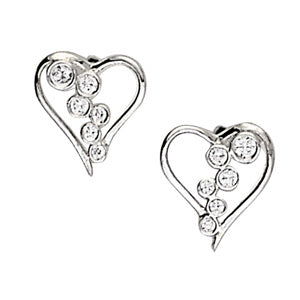 0.06 CTW Round Diamond Stud Earrings