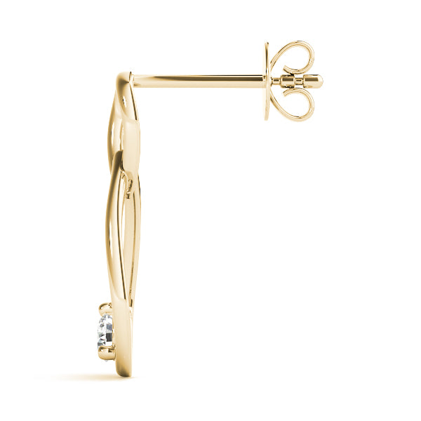 14K Yellow Gold Diamond Stud Earrings | 0.07 CT
