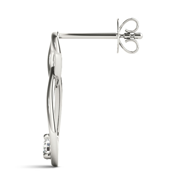 Diamond Round Stud Earring