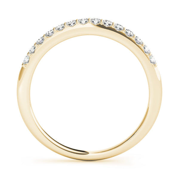 18K Yellow Gold 1/5 ct Diamond Wedding Band