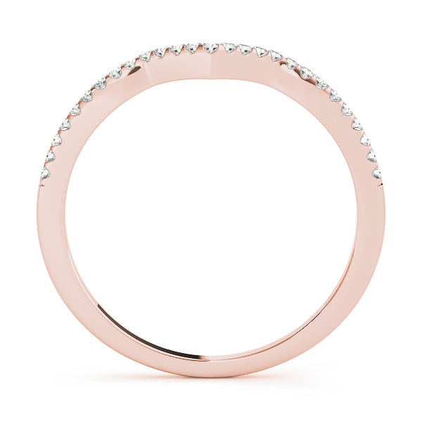 14K Rose Gold Diamond Wedding Ring