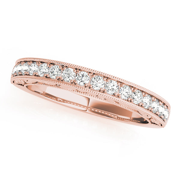 14K Rose Gold Diamond Wedding Ring