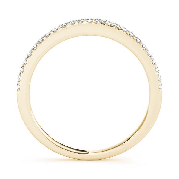 14K Yellow Gold 0.108ctw Diamond Wedding Band
