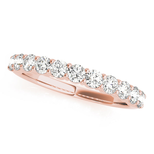 14K Rose Gold 0.11ctw Diamond Wedding Band