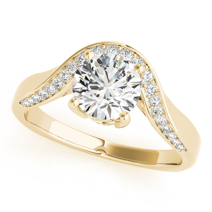 14K Yellow Gold Diamond Engagement Ring 5/8 ctw