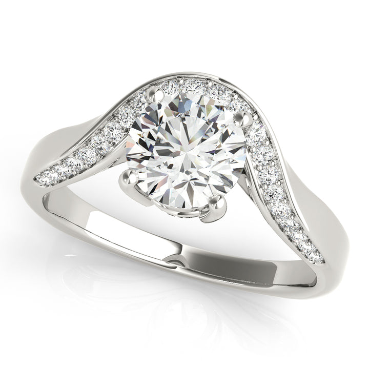 0.5 CT Round Diamond Single Row Ring
