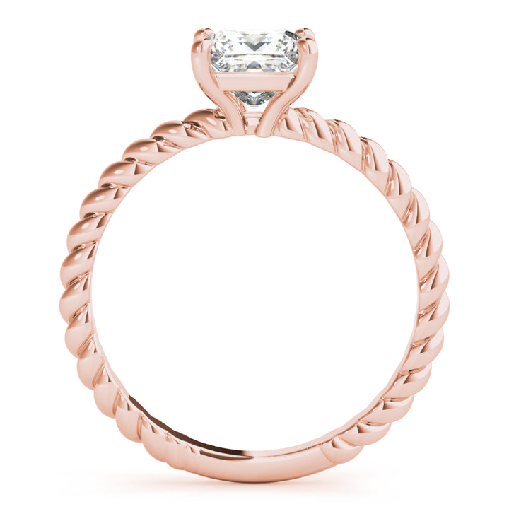 18K Rose Gold Diamond Solitaire Engagement Ring