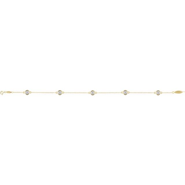 Bezel-Set Station Bracelet