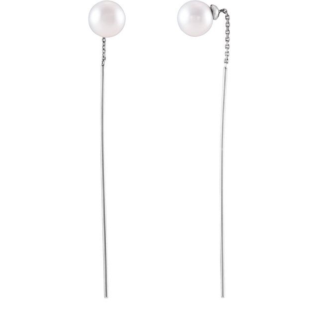 Pearl Threader Earrings
