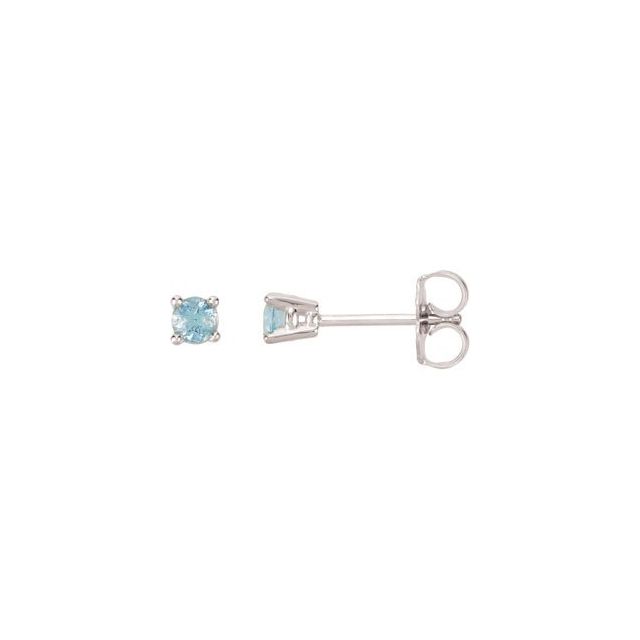 Round 4-Prong Stud Earrings