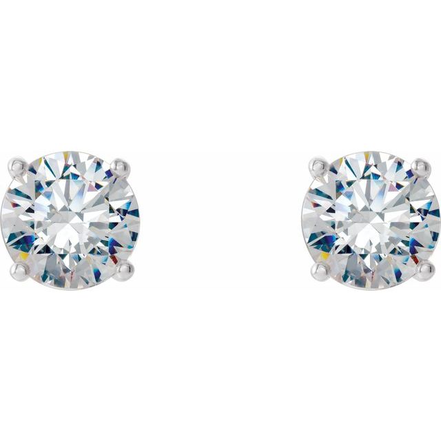 Round 4-Prong Stud Earrings