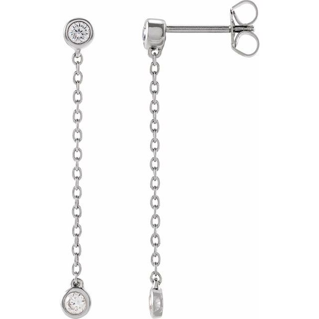Lab-Grown Diamond Chain Earrings