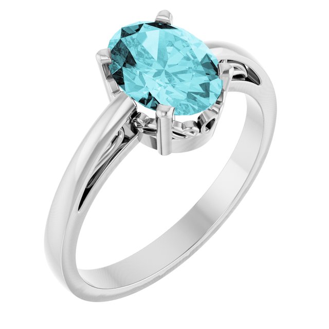 Scroll SettingÂ® Solitaire Ring