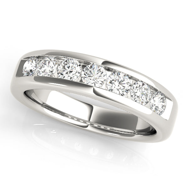 7-Stone Round Diamond Wedding Band