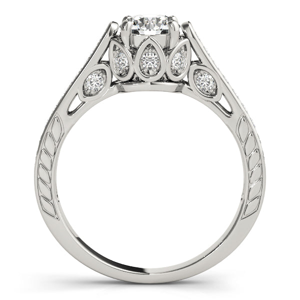 Vintage 0.8CT Round Diamond Engagement Ring