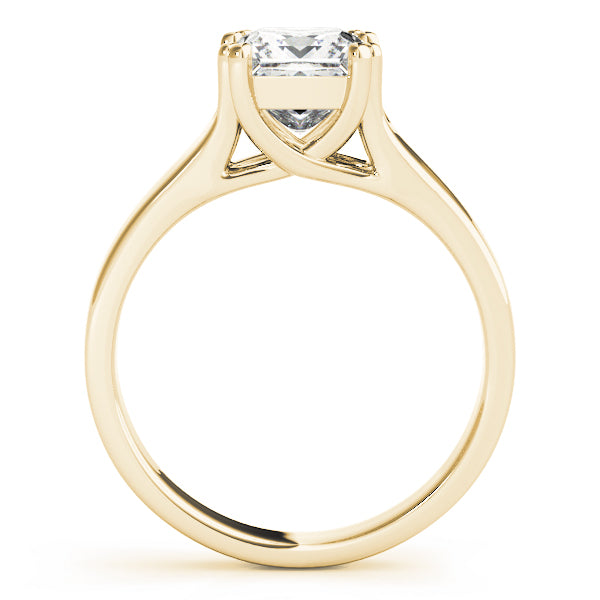 14K Yellow Gold Princess Diamond Solitaire Ring
