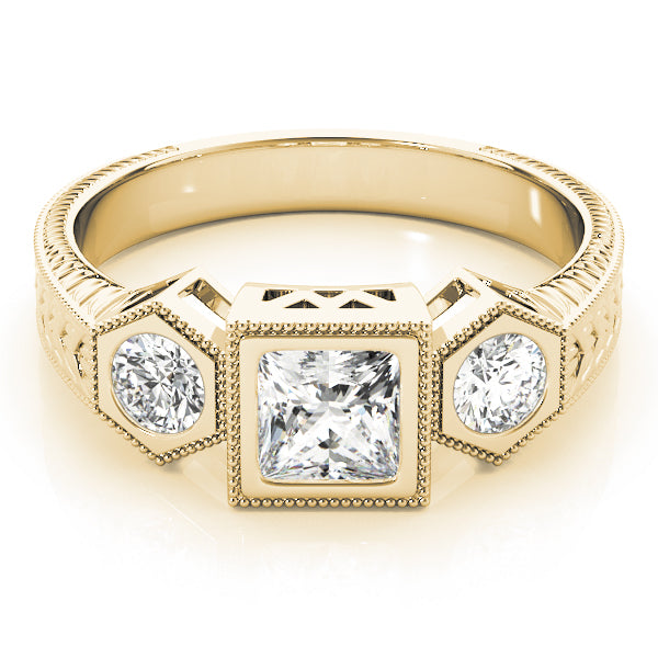 14K Yellow Gold 1 ct Diamond Engagement Ring