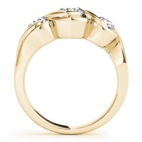 14K Yellow Gold 1 CT Round Diamond Engagement Ring
