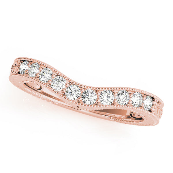 14K Rose Gold Diamond Wedding Band