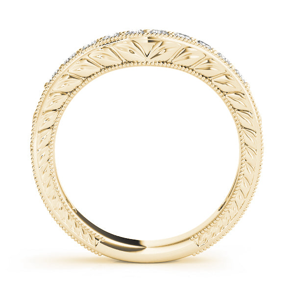 14K Yellow Gold Multi-Diamond Wedding Band
