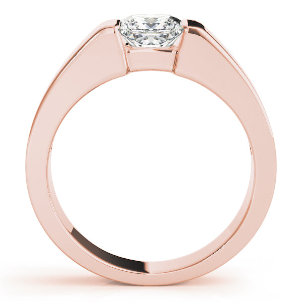14K Rose Gold Diamond Solitaire Engagement Ring