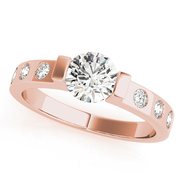 18K Rose Gold 1 CT Diamond Engagement Ring